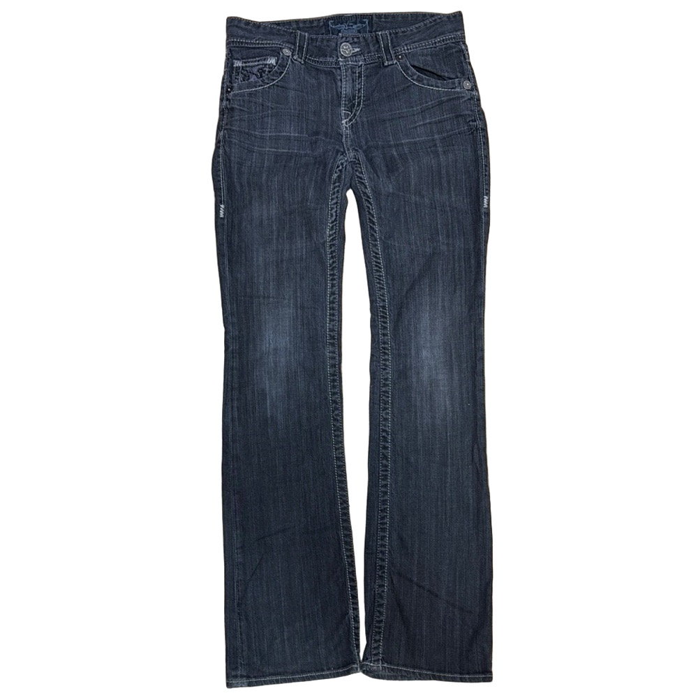 Big Star Sophie Bootcut Jeans Black Stretch Denim Size 28L